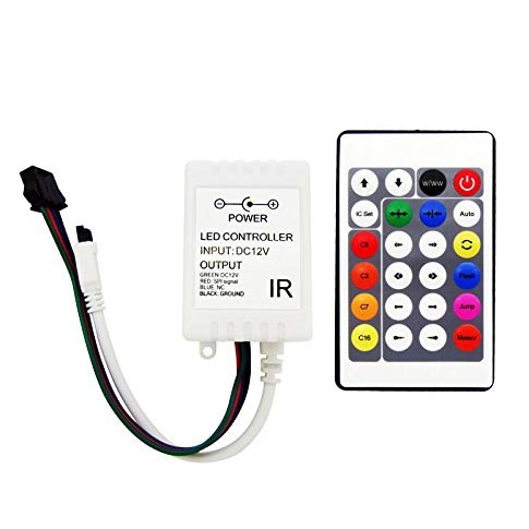 DC12V, SP101 Mini IR Wireless 24Key LED Controller For WS2811 IC Dream Color RGB LED Flexible Strip Lights or Module String Lamp